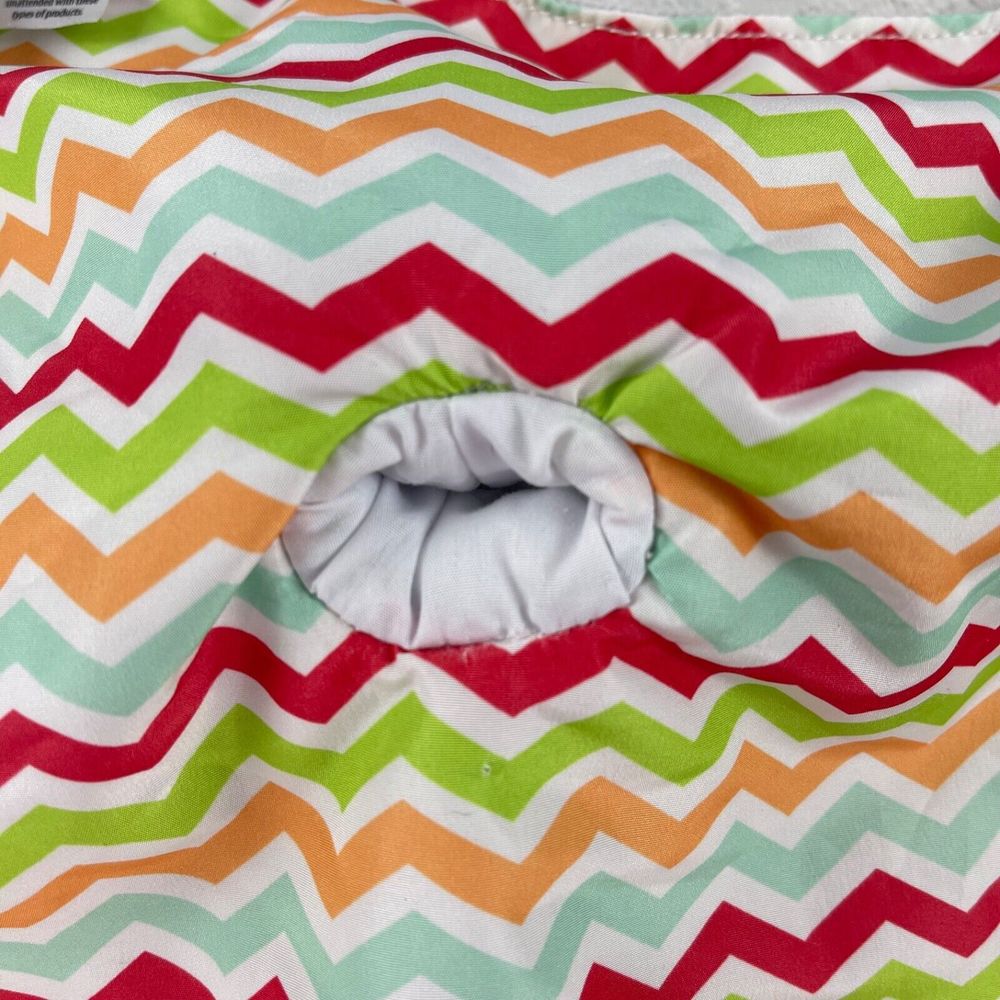 Boppy Elephant Lovey Baby Security Blanket Aqua Finger Puppet Chevron Satin Back - Picture 8 of 8